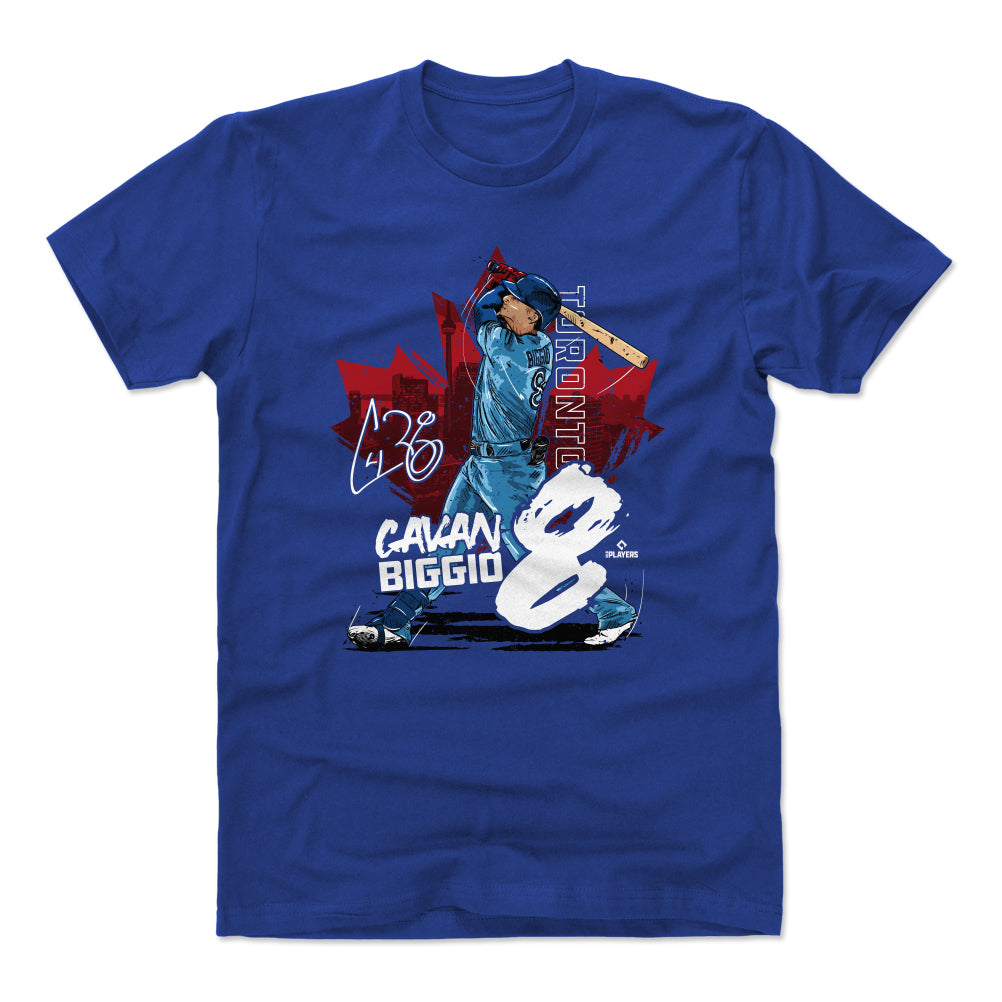 Toronto Blue Jays Cavan Biggio Men's Cotton T-Shirt - Heather Gray - Toronto | 500 Level Major League Baseball Players Association (MLBPA)