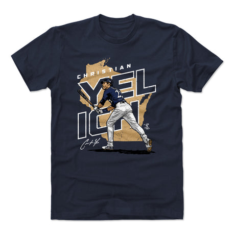 Christian Yelich Men's Cotton T-Shirt | 500 LEVEL