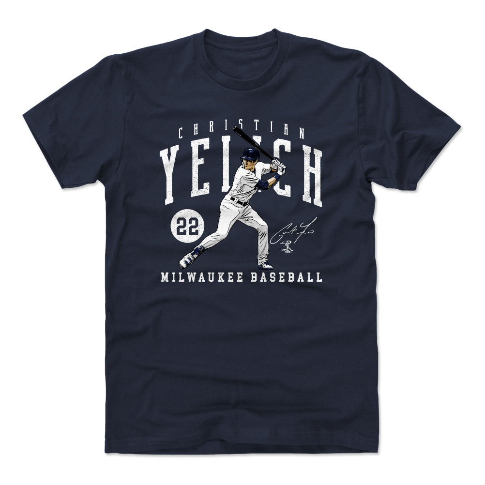 Christian Yelich Men's Cotton T-Shirt | 500 LEVEL