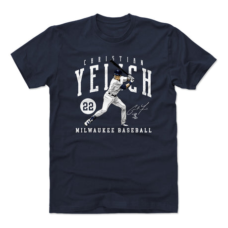 Christian Yelich Men's Cotton T-Shirt | 500 LEVEL