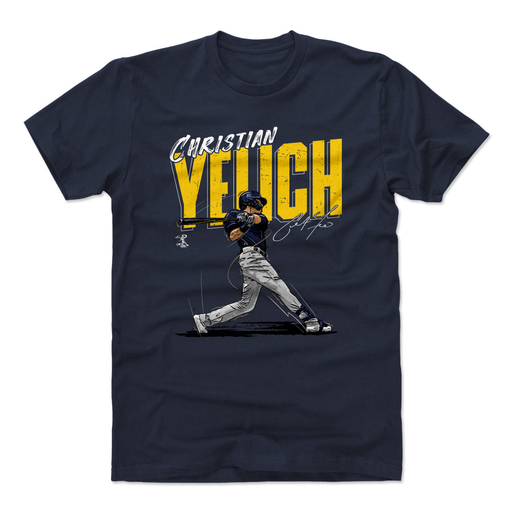 Christian Yelich Men's Cotton T-Shirt | 500 LEVEL