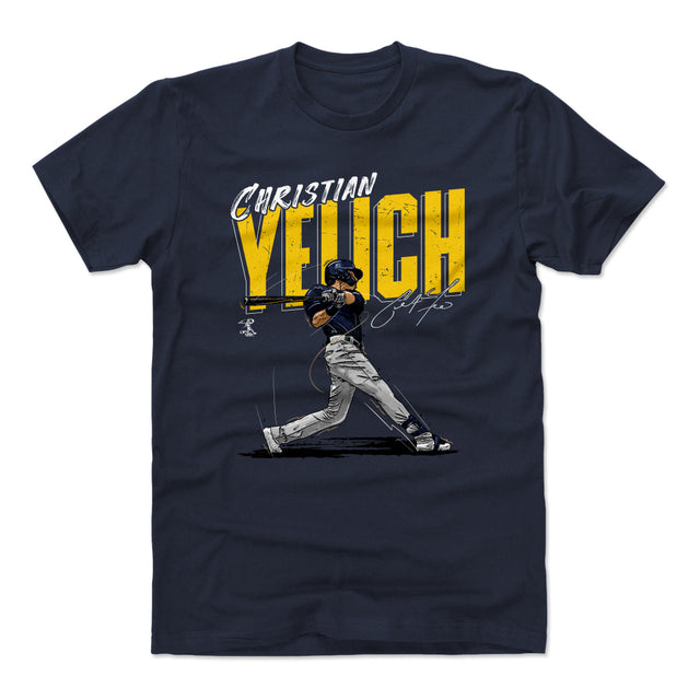 Christian Yelich Men's Cotton T-Shirt | 500 LEVEL
