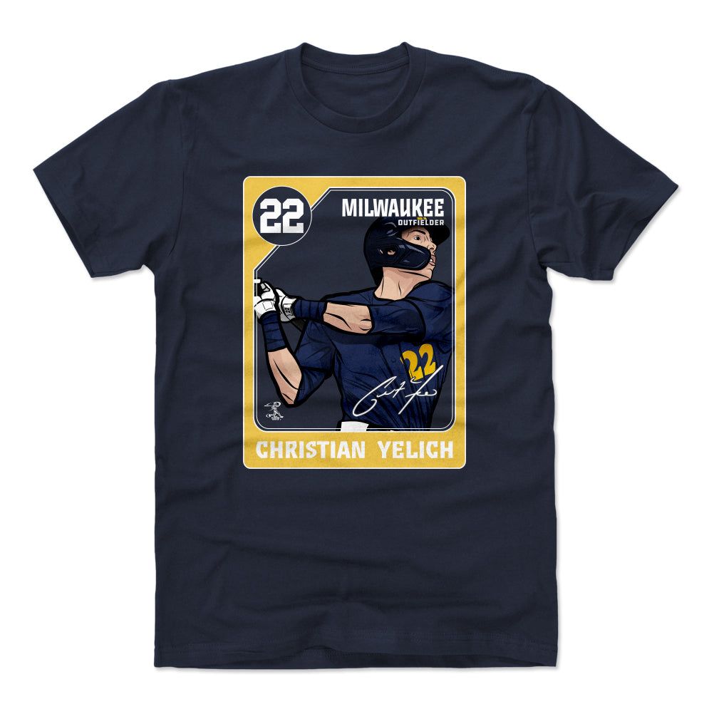 Christian Yelich Men's Cotton T-Shirt | 500 LEVEL