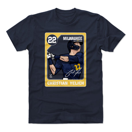 Christian Yelich Men's Cotton T-Shirt | 500 LEVEL