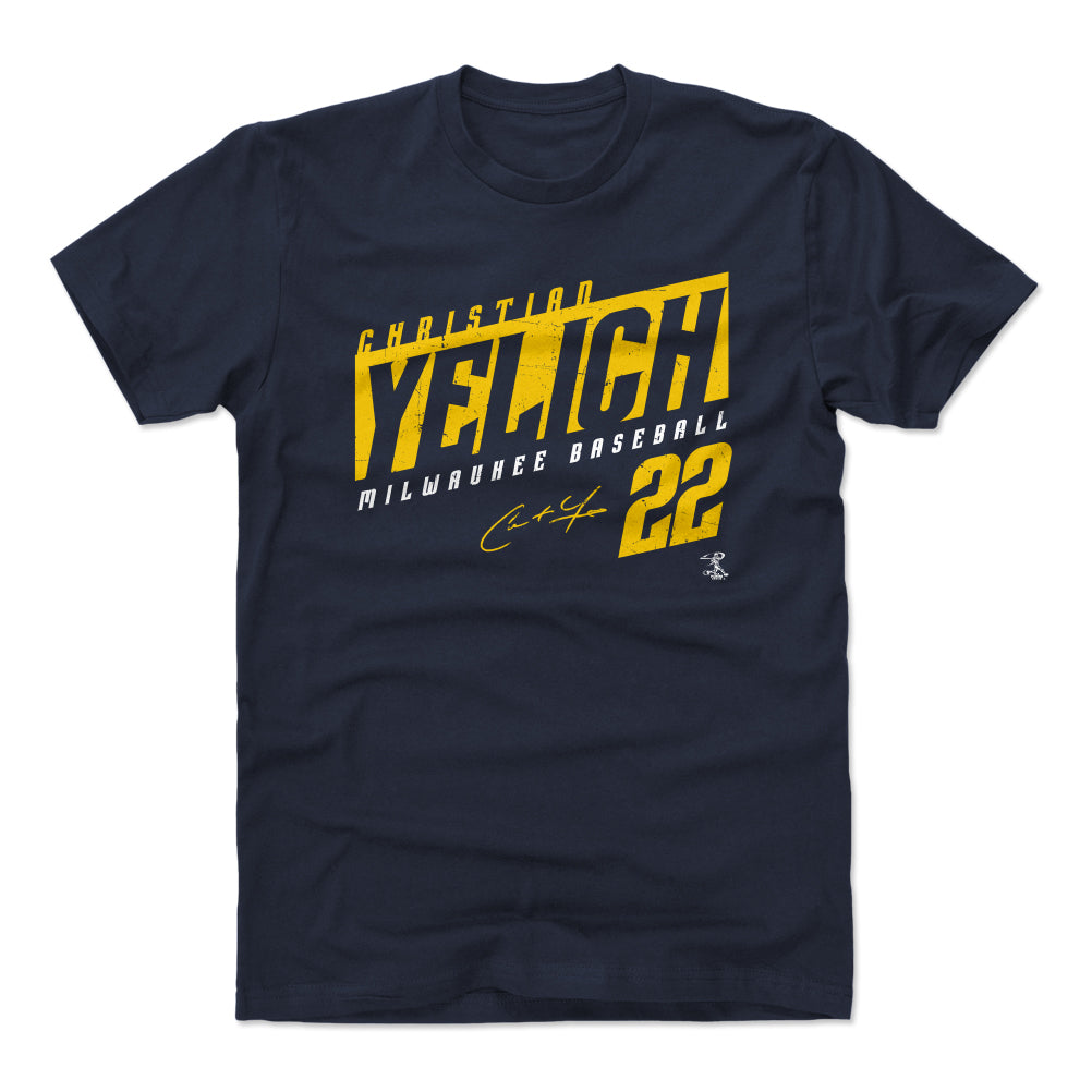Christian Yelich Men's Cotton T-Shirt | 500 LEVEL