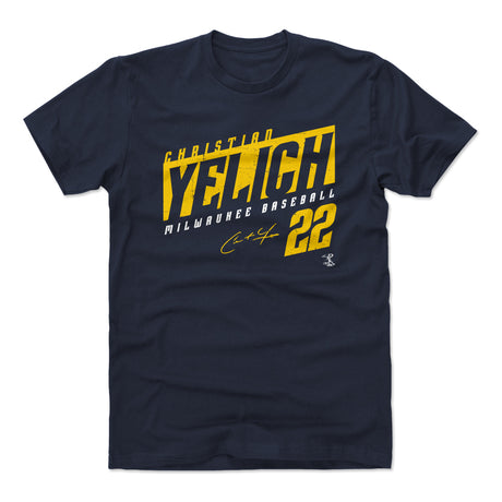 Christian Yelich Men's Cotton T-Shirt | 500 LEVEL