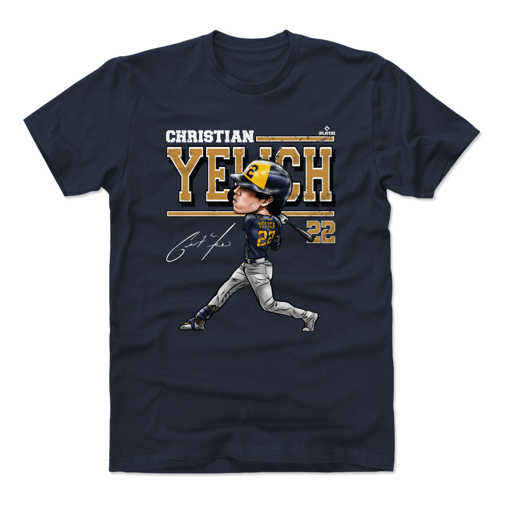 Christian Yelich Men's Cotton T-Shirt | 500 LEVEL