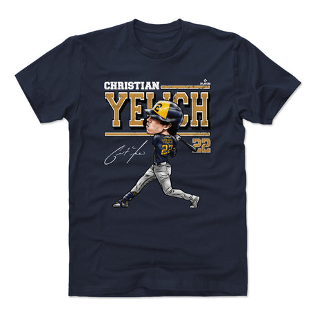 Christian Yelich Men's Cotton T-Shirt | 500 LEVEL