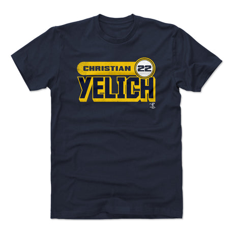 Christian Yelich Men's Cotton T-Shirt | 500 LEVEL