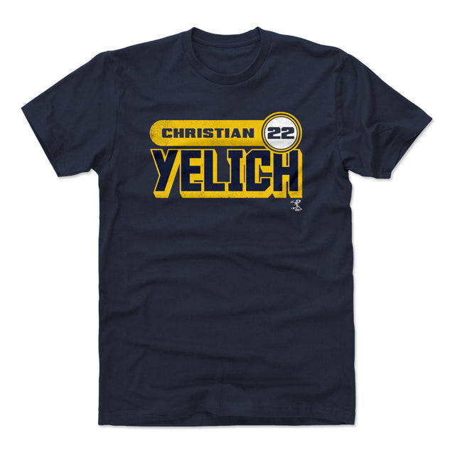 Christian Yelich Men's Cotton T-Shirt | 500 LEVEL