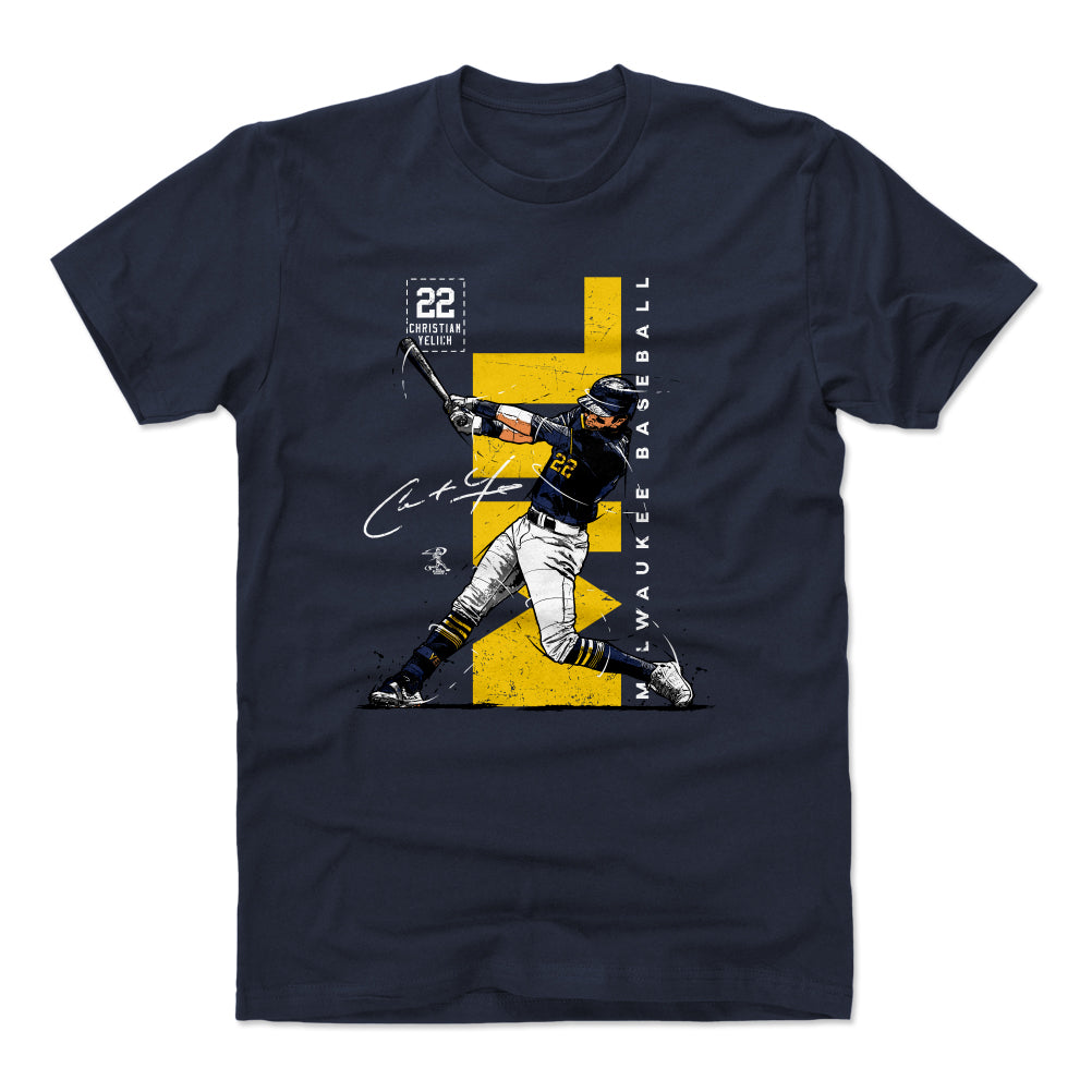 Christian Yelich Men's Cotton T-Shirt | 500 LEVEL