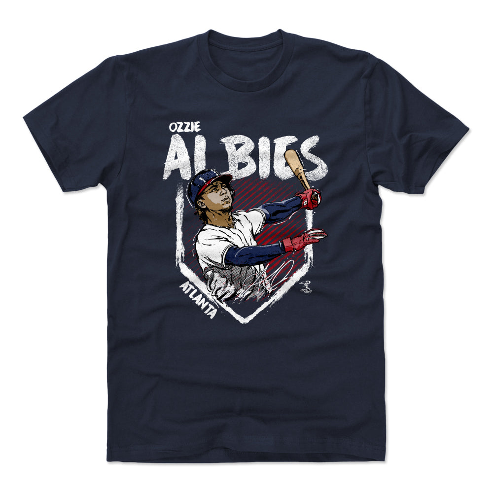 Atlanta Braves Men's 500 Level Ozzie Albies Atlanta Navy Shirt