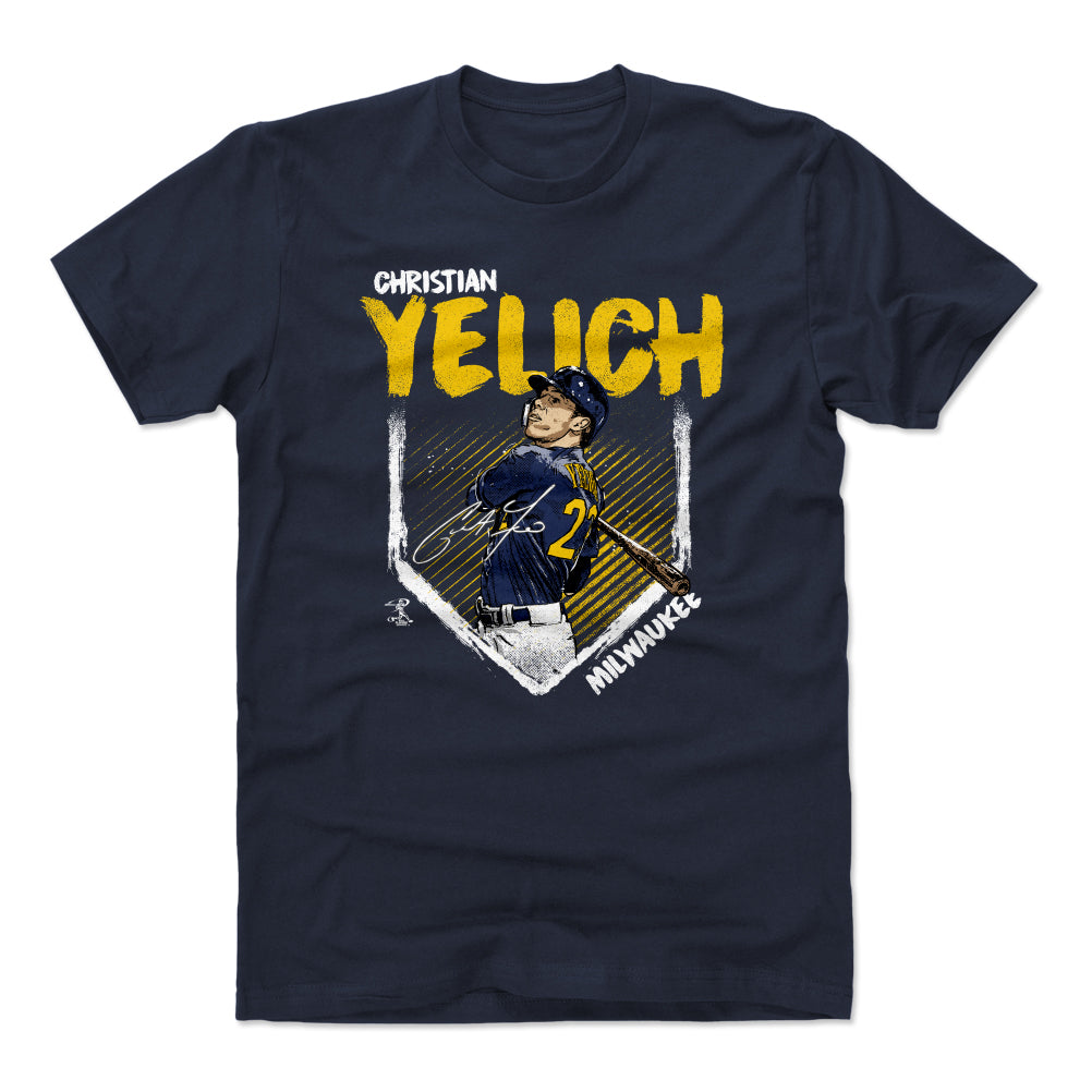 Christian Yelich Men's Cotton T-Shirt | 500 LEVEL