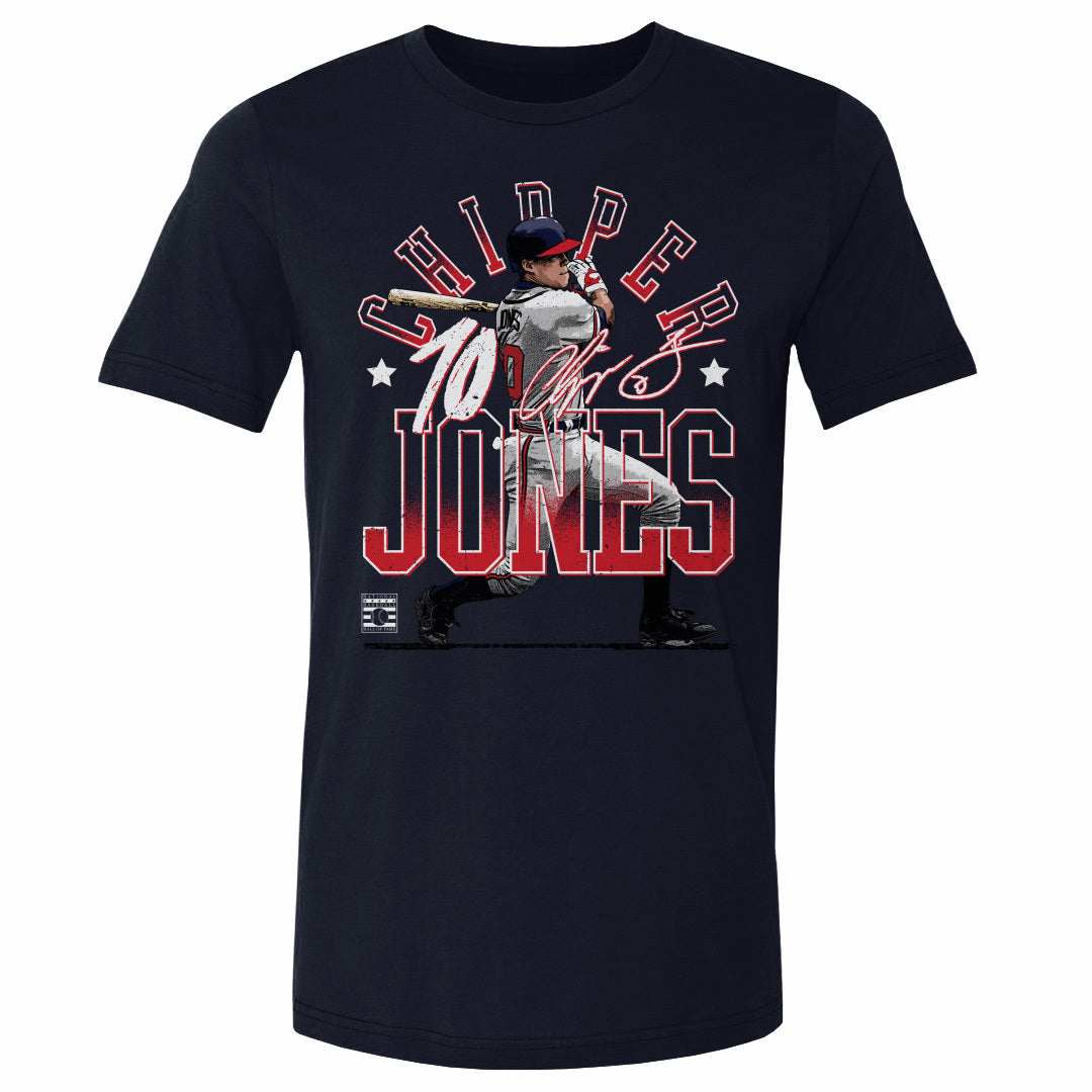 Chipper Jones Men's Cotton T-Shirt - True Navy - Atlanta | 500 Level
