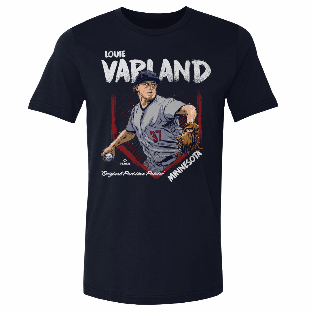 Minnesota Twins Louie Varland Men's Cotton T-Shirt - True Navy - Minnesota | 500 Level Major League Baseball Players Association (MLBPA)