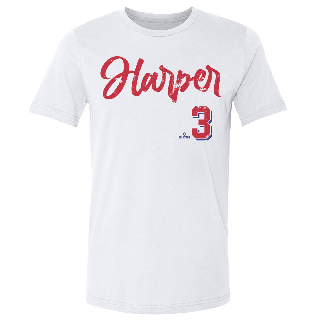 Bryce Harper Men's Cotton T-Shirt - White - Philadelphia | 500 Level Major League Baseball Players Association (MLBPA)