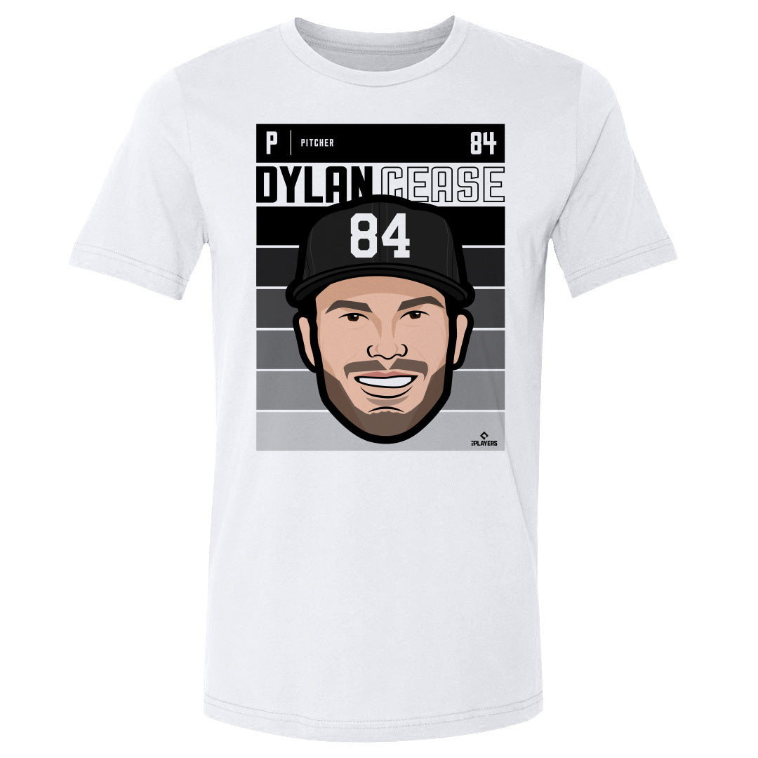 Chicago White Sox Dylan Cease Men's Cotton T-Shirt - Heather Gray - Chicago | 500 Level Major League Baseball Players Association (MLBPA)
