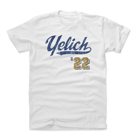 Christian Yelich Men's Cotton T-Shirt | 500 LEVEL