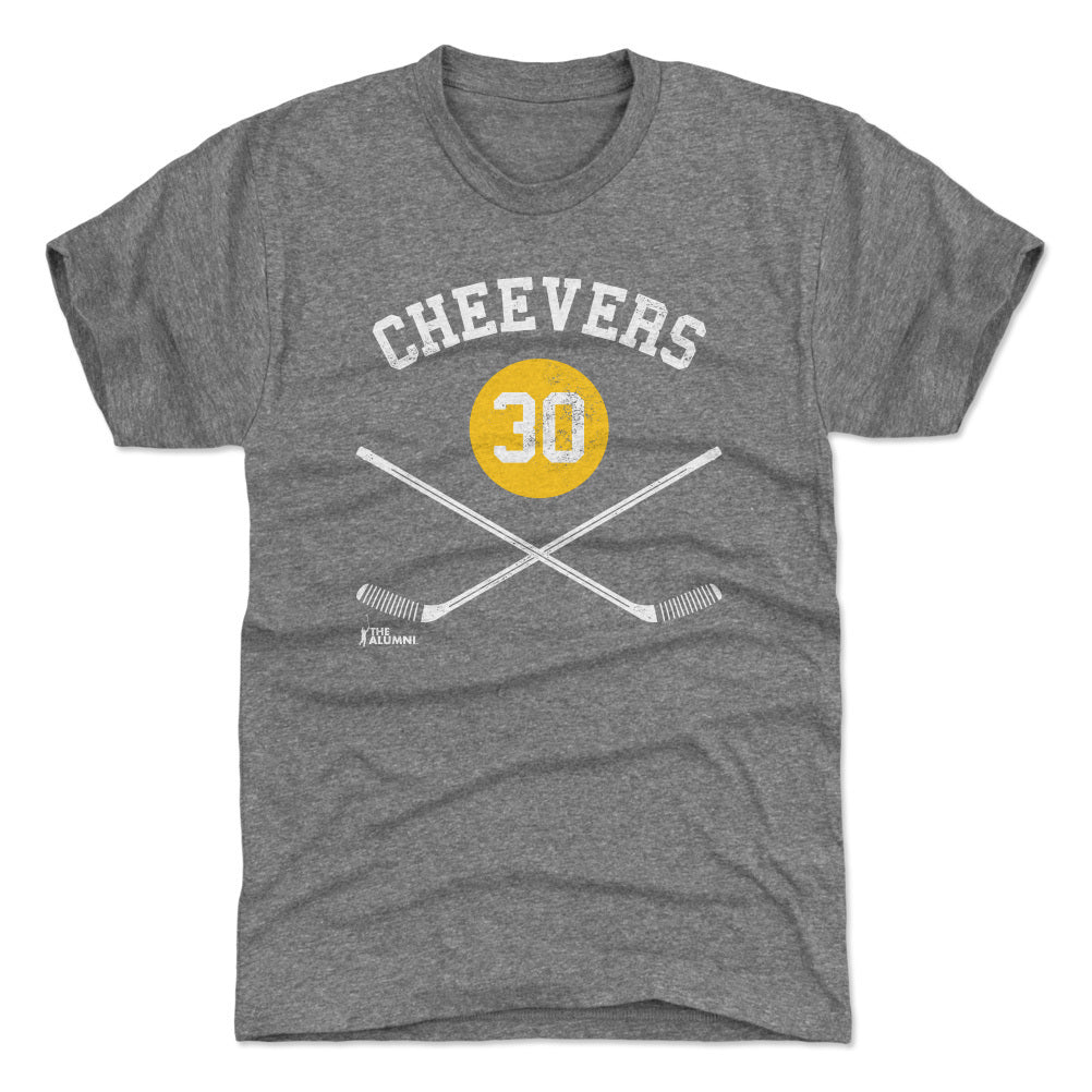 Gerry Cheevers Men's Premium T-Shirt - Tri Gray - Boston | 500 Level