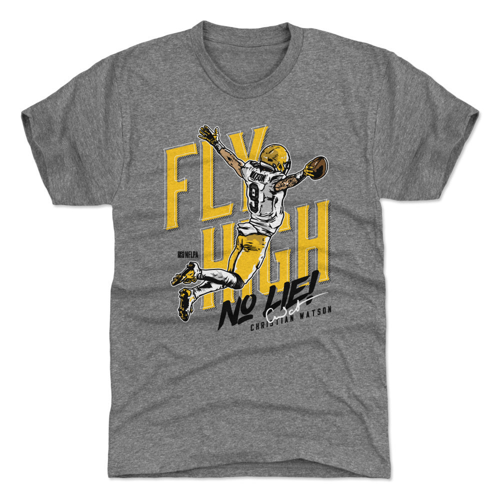 Christian Watson Green Bay Fly High Men's Premium T-Shirt – 500 LEVEL