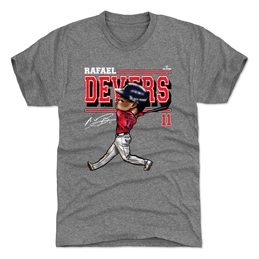 Boston Red Sox Rafael Devers Men's Premium T-Shirt - Tri Gray - Boston | 500 Level Major League Baseball Players Association (MLBPA)