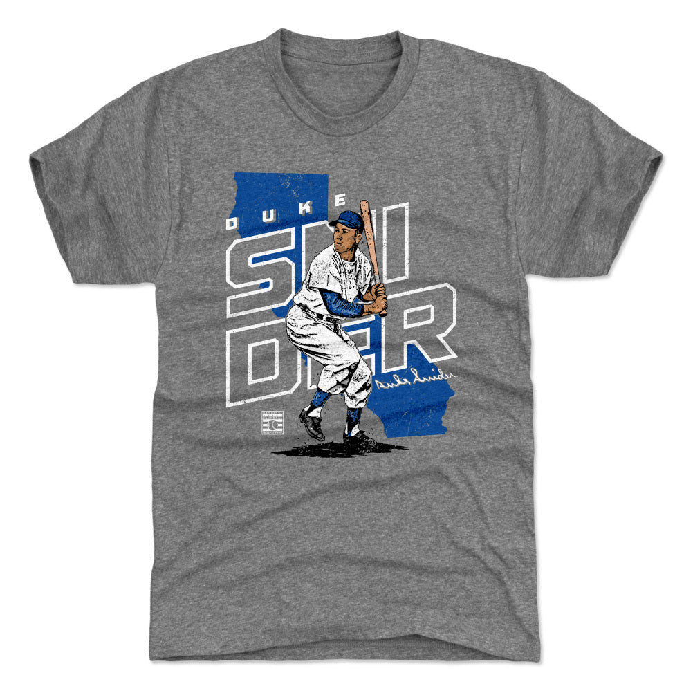 Brooklyn Dodgers Men's 500 Level Duke Snider Brooklyn Gray T-Shirt