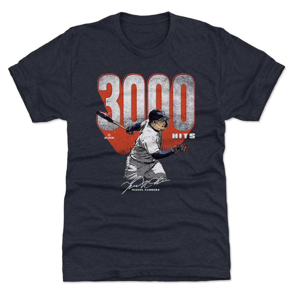 Detroit Tigers Miguel Cabrera Men's Premium T-Shirt - Tri Navy - Detroit | 500 Level Major League Baseball Players Association (MLBPA)