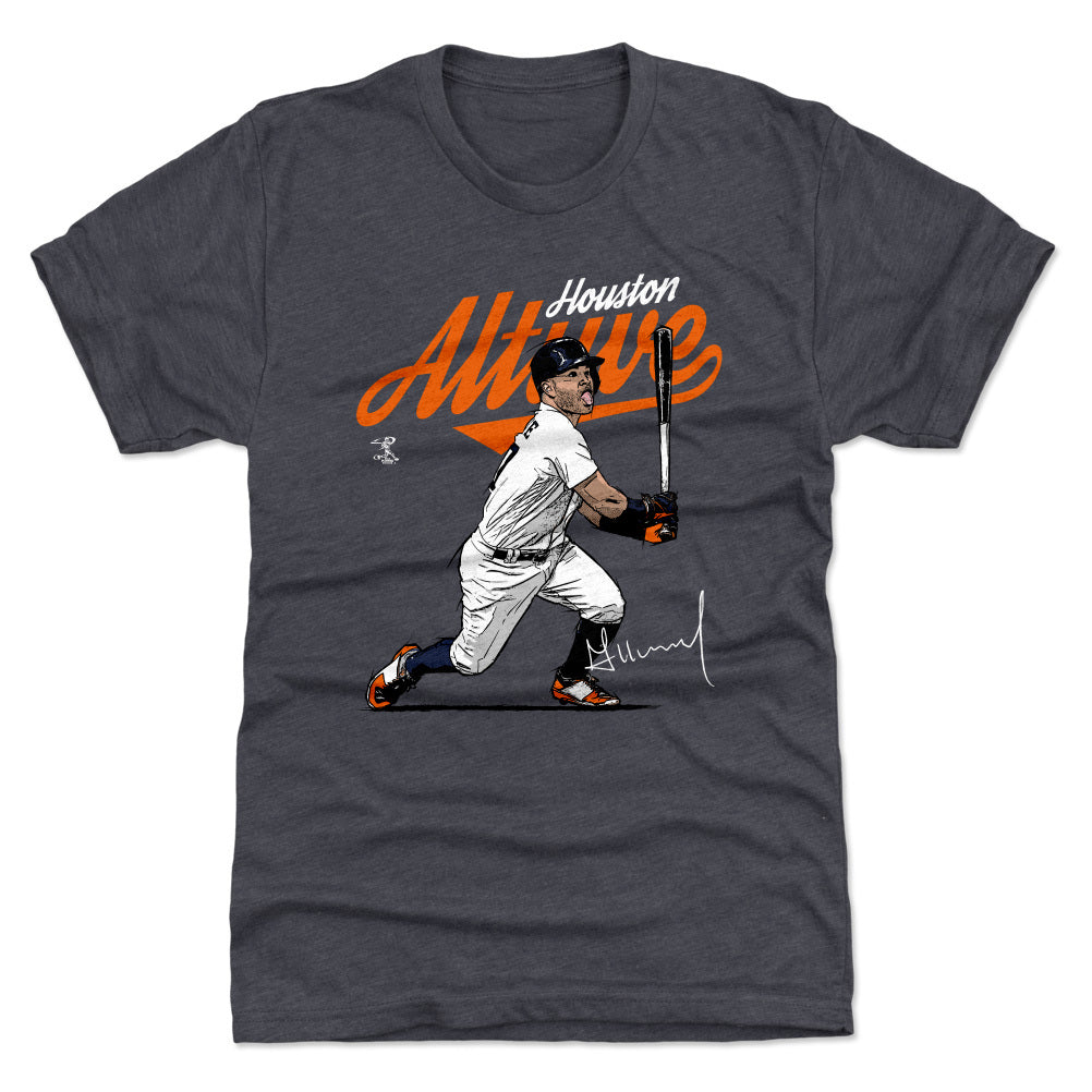 Houston Men's Cotton T-Shirt - True Navy - Houston | 500 Level Major League Baseball Players Association (MLBPA)