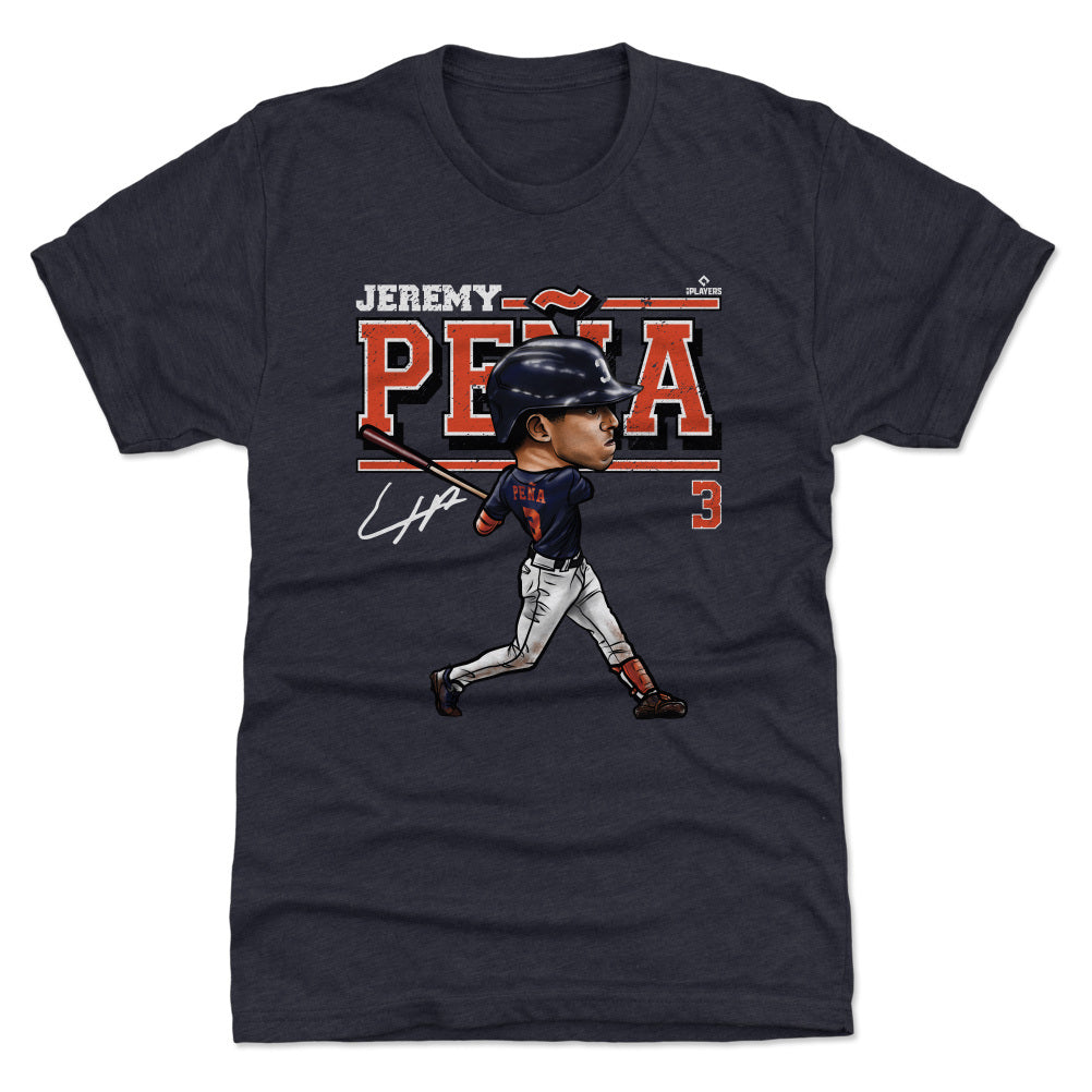 Houston Astros Jeremy Pena Men's Premium T-Shirt - Tri Navy - Houston | 500 Level Major League Baseball Players Association (MLBPA)