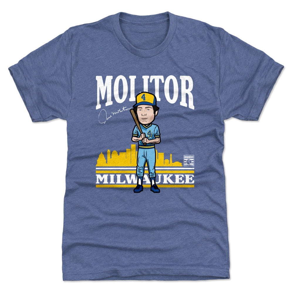 Advarsel spids Skælde ud Paul Molitor T-Shirt | Milwaukee Baseball Hall of Fame Men's Premium T-Shirt  | 500 Level - 500 LEVEL