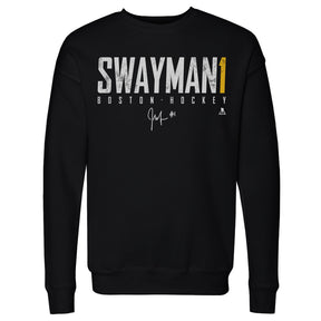 Jeremy Swayman Men's Crewneck Sweatshirt | 500 LEVEL