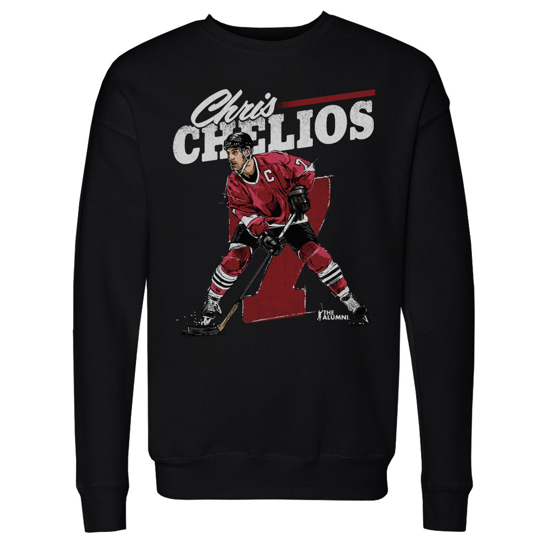 Chris Chelios Men's Crewneck Sweatshirt | 500 LEVEL