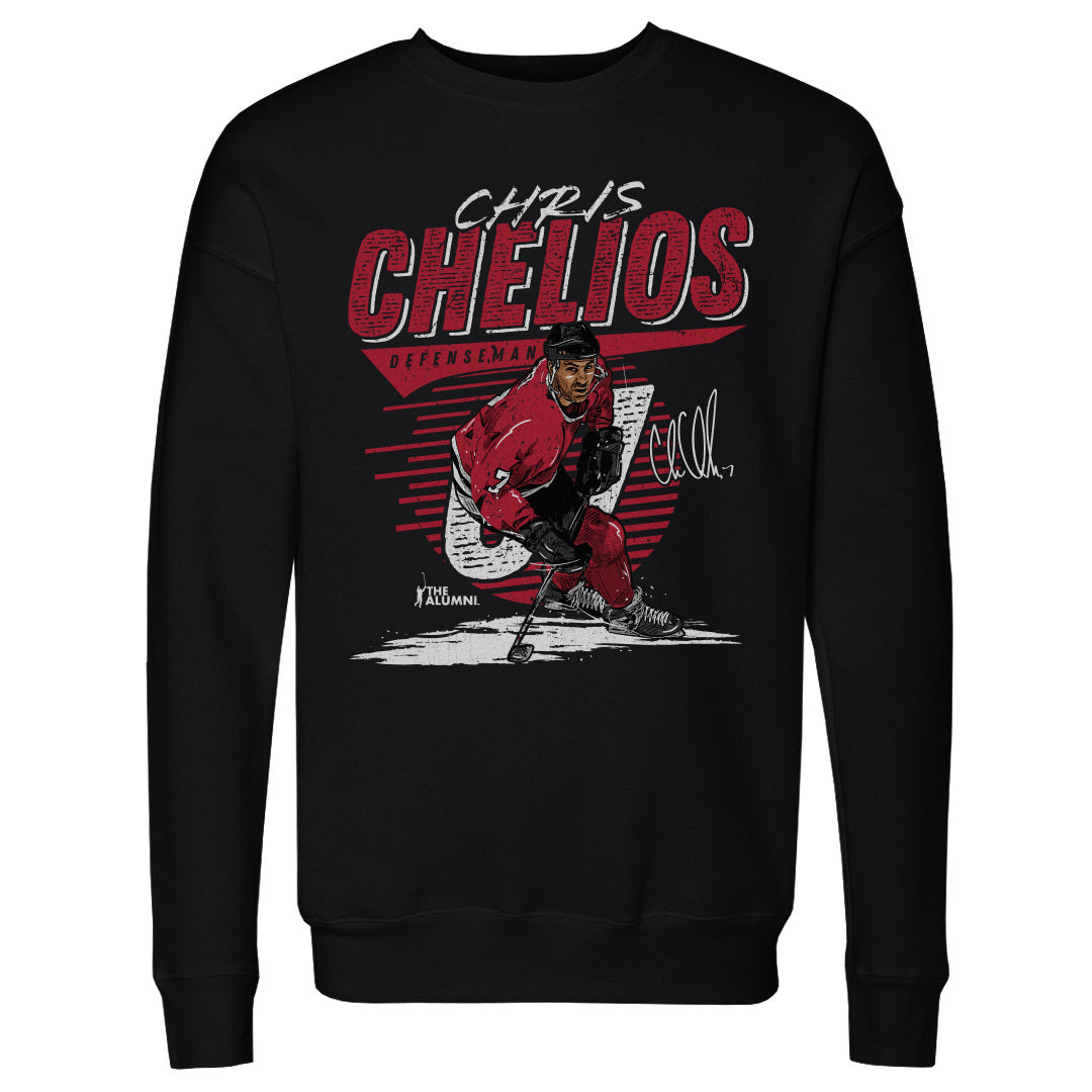 Chris Chelios Men's Crewneck Sweatshirt | 500 LEVEL