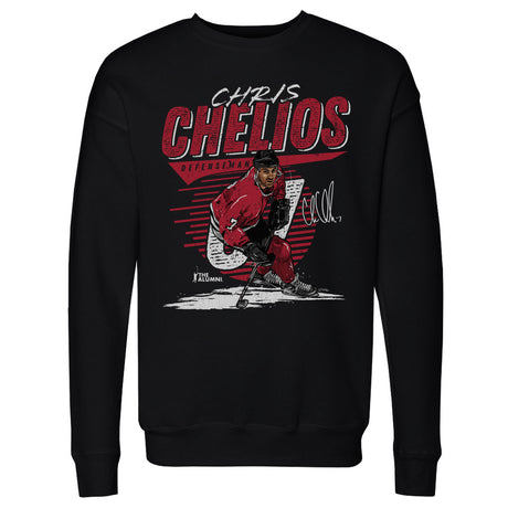 Chris Chelios Men's Crewneck Sweatshirt | 500 LEVEL