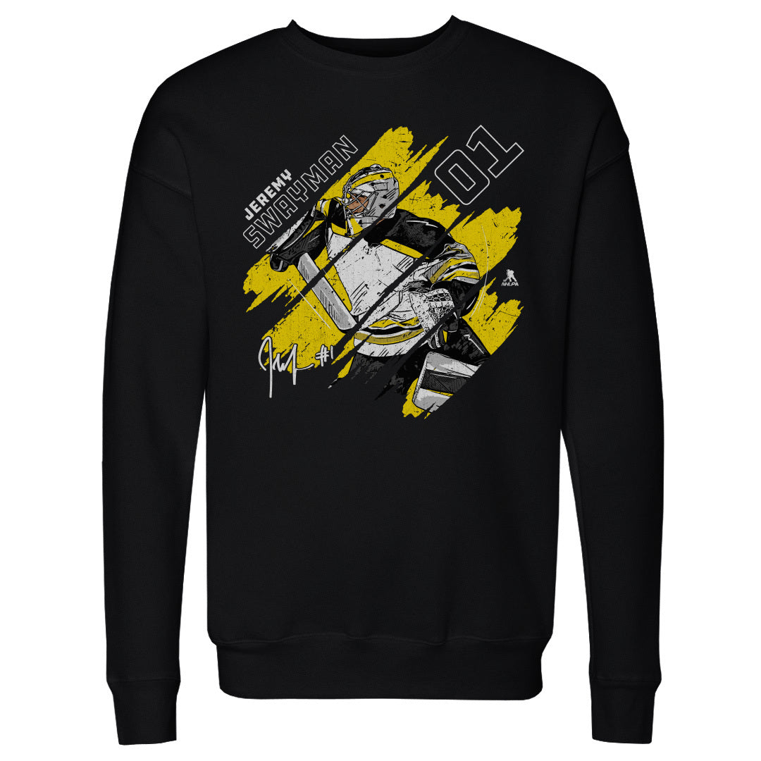 Jeremy Swayman Men's Crewneck Sweatshirt | 500 LEVEL