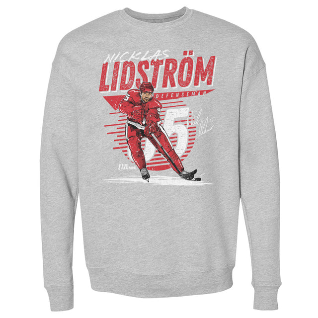 Nicklas Lidstrom Men's Crewneck Sweatshirt | 500 LEVEL