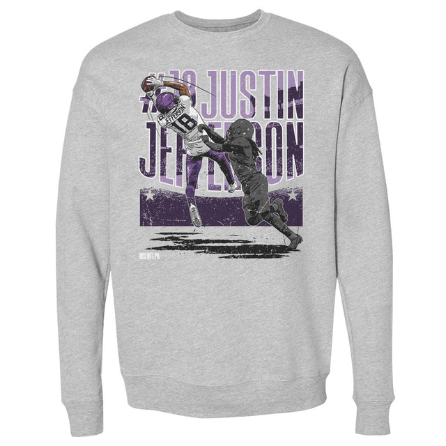 Justin Jefferson Men's Crewneck Sweatshirt | 500 LEVEL