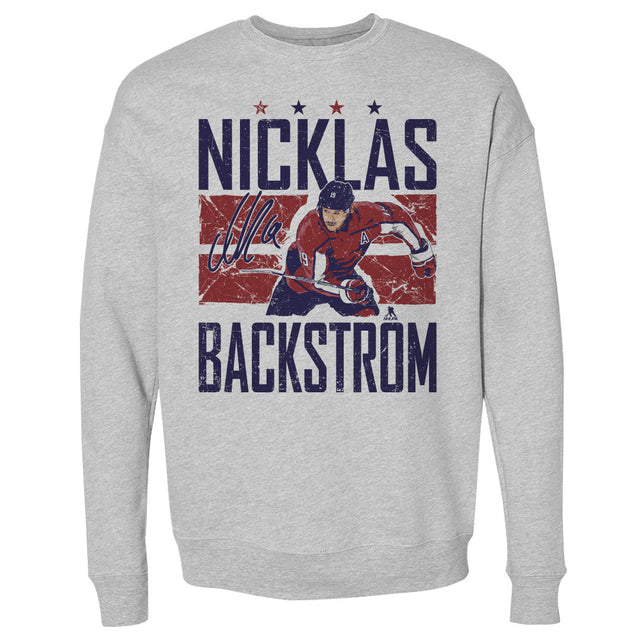Nicklas Backstrom Men's Crewneck Sweatshirt | 500 LEVEL