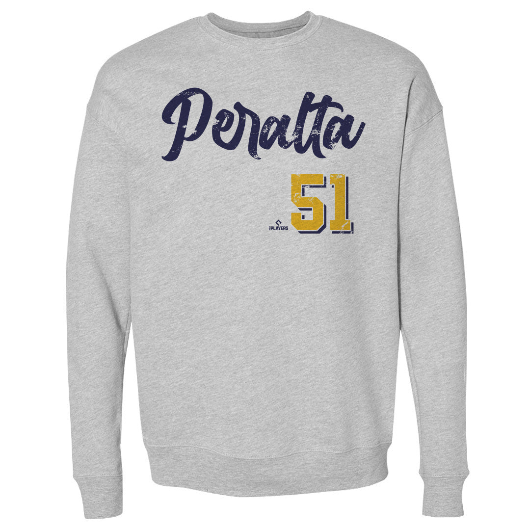 Freddy Peralta Men&#39;s Crewneck Sweatshirt | 500 LEVEL