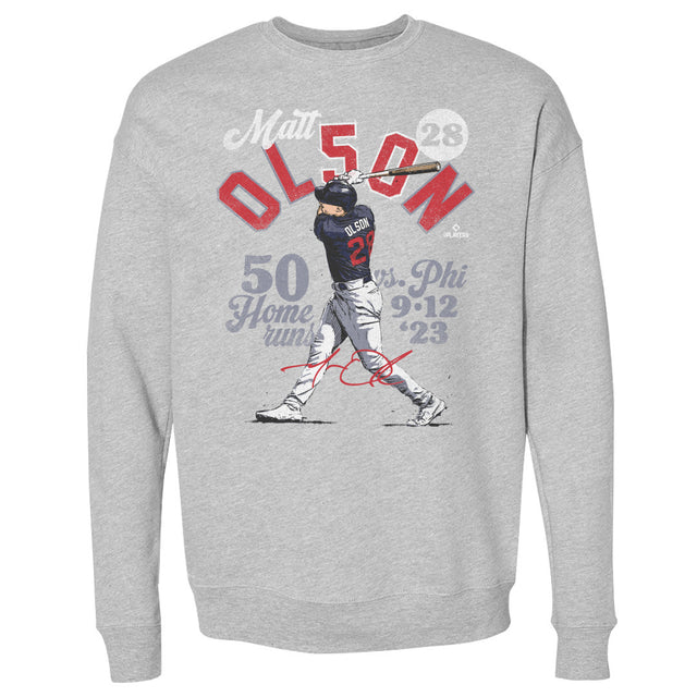 Matt Olson Men's Crewneck Sweatshirt | 500 LEVEL