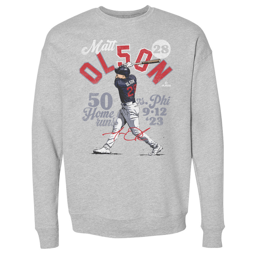 Matt Olson Men&#39;s Crewneck Sweatshirt | 500 LEVEL