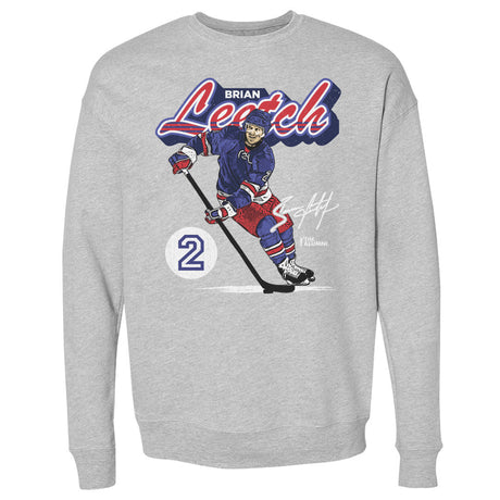 Brian Leetch Men's Crewneck Sweatshirt | 500 LEVEL
