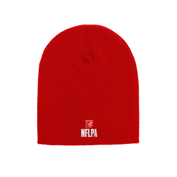 Nflpa Stacked Logo Red White Beanie 500 LEVEL – 500 LEVEL