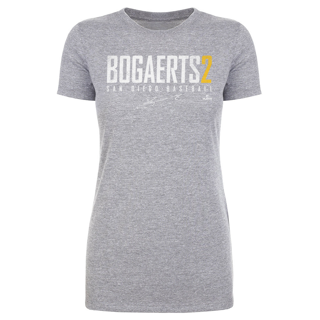 Xander Bogaerts Women's T-Shirt - Heather Gray - San Diego | 500 Level Major League Baseball Players Association (MLBPA)