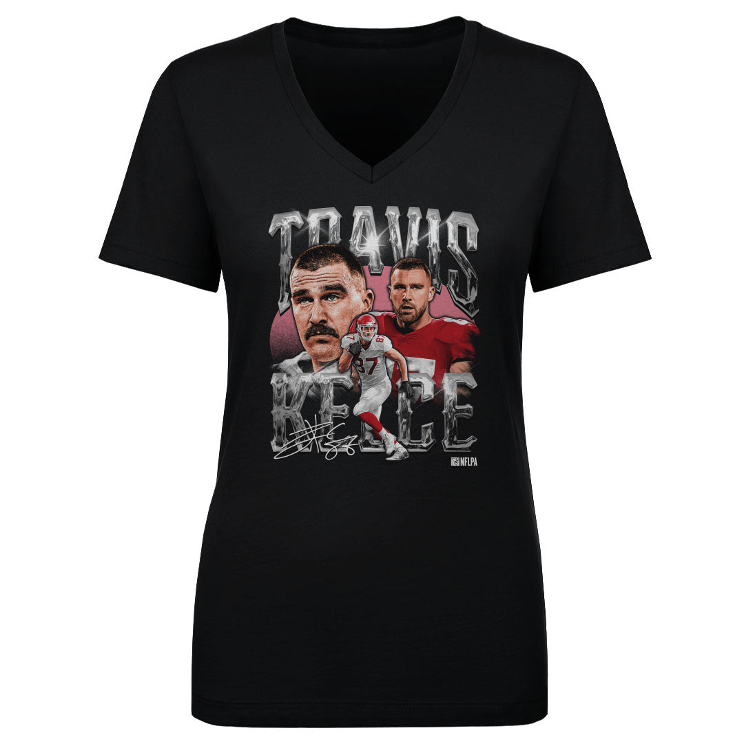 Travis Kelce Women's V-Neck T-Shirt | 500 LEVEL