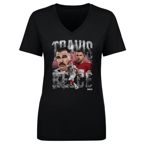 Travis Kelce Women's V-Neck T-Shirt | 500 LEVEL