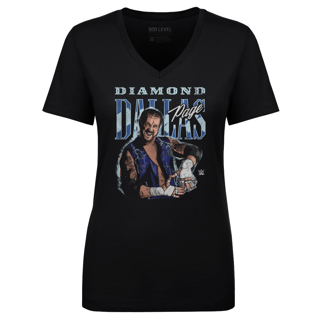 Diamond Dallas Page Women&#39;s V-Neck T-Shirt | 500 LEVEL
