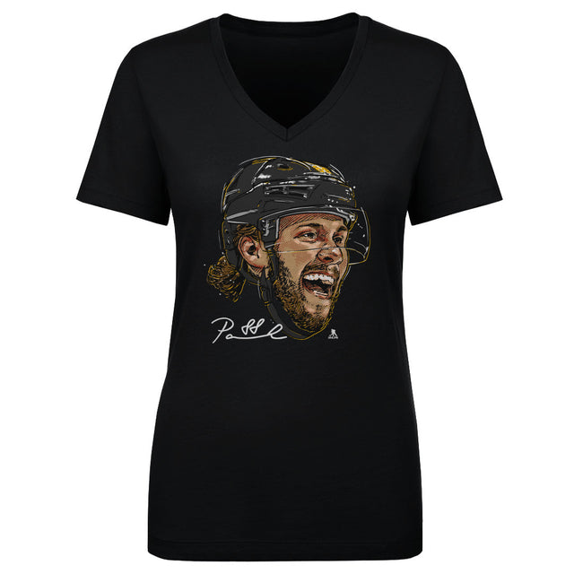 David Pastrnak Women's V-Neck T-Shirt | 500 LEVEL