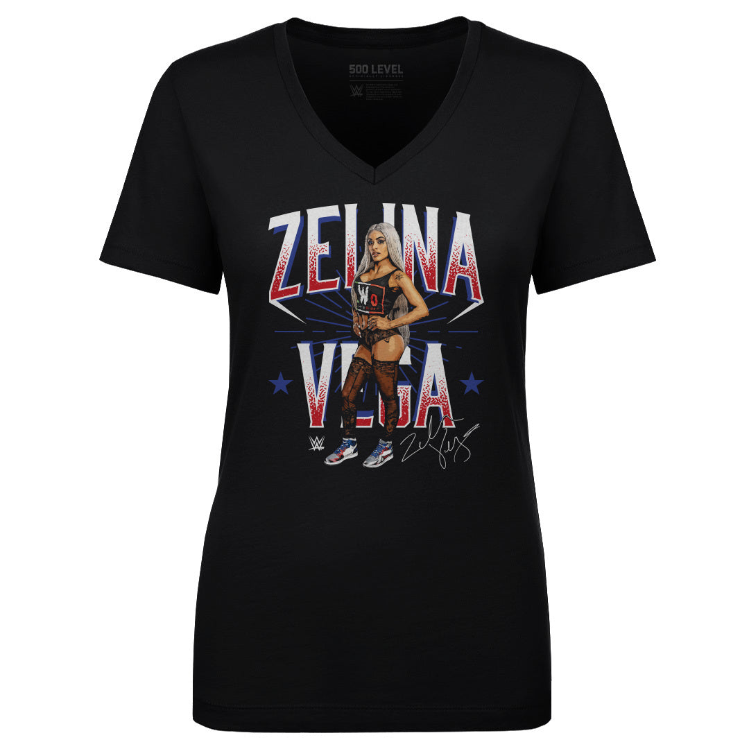 Zelina Vega Women&#39;s V-Neck T-Shirt | 500 LEVEL