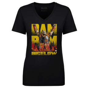Bam Bam Bigelow Women's V-Neck T-Shirt | 500 LEVEL